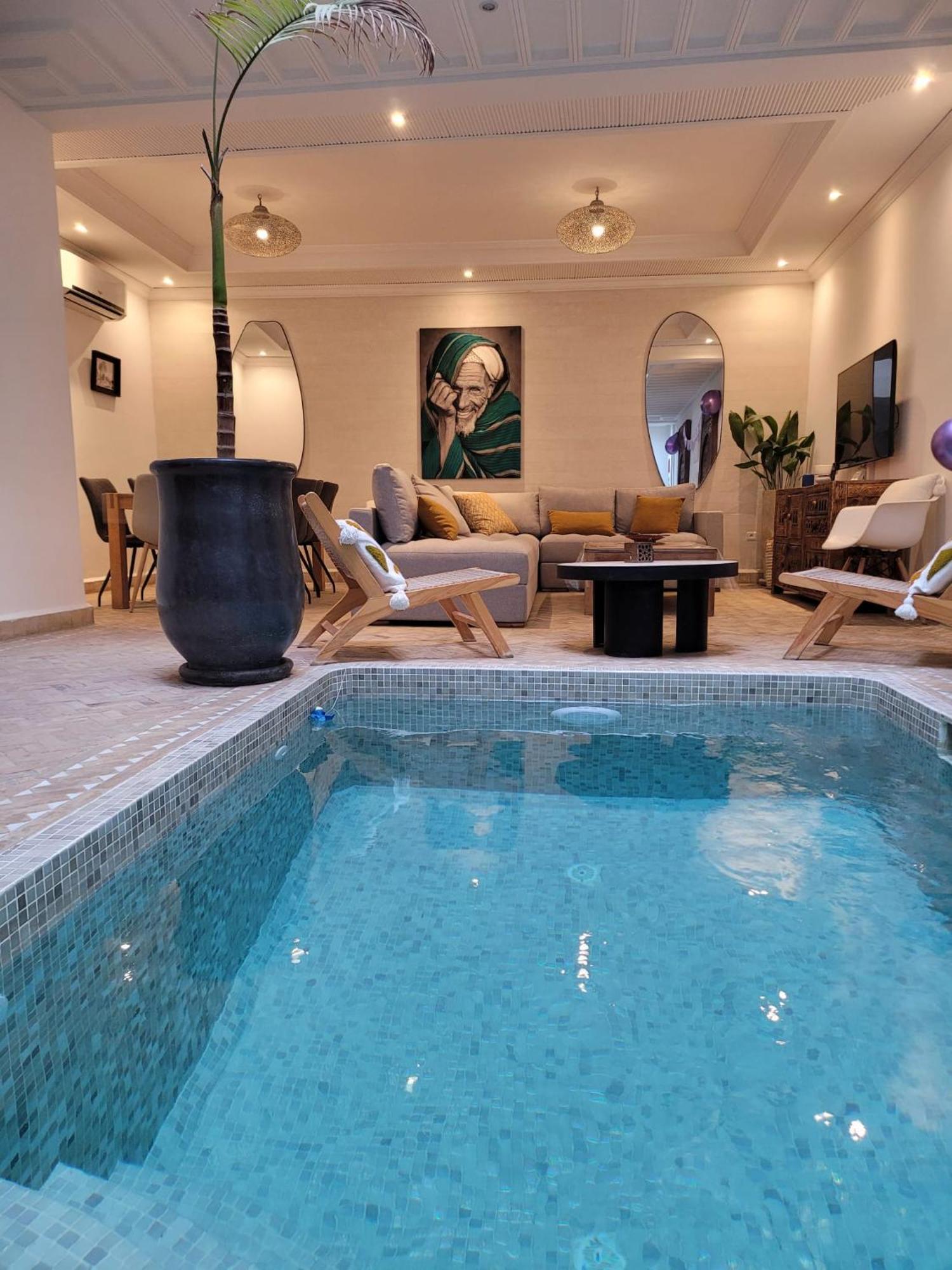 Riad Melilo Avec Piscine Chauffee Marrakesh Bagian luar foto